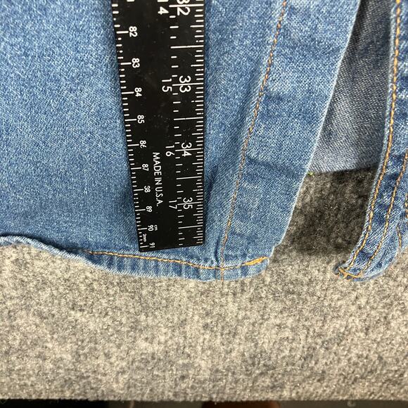 Lakin McKey Shirt Mens Size XLT Blue Denim Western Pearl Snap Work Cowboy - Picture 4 of 8